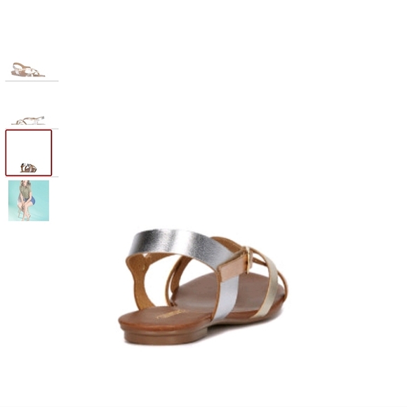 andrea Metallic Sandals - Picture 3 of 4
